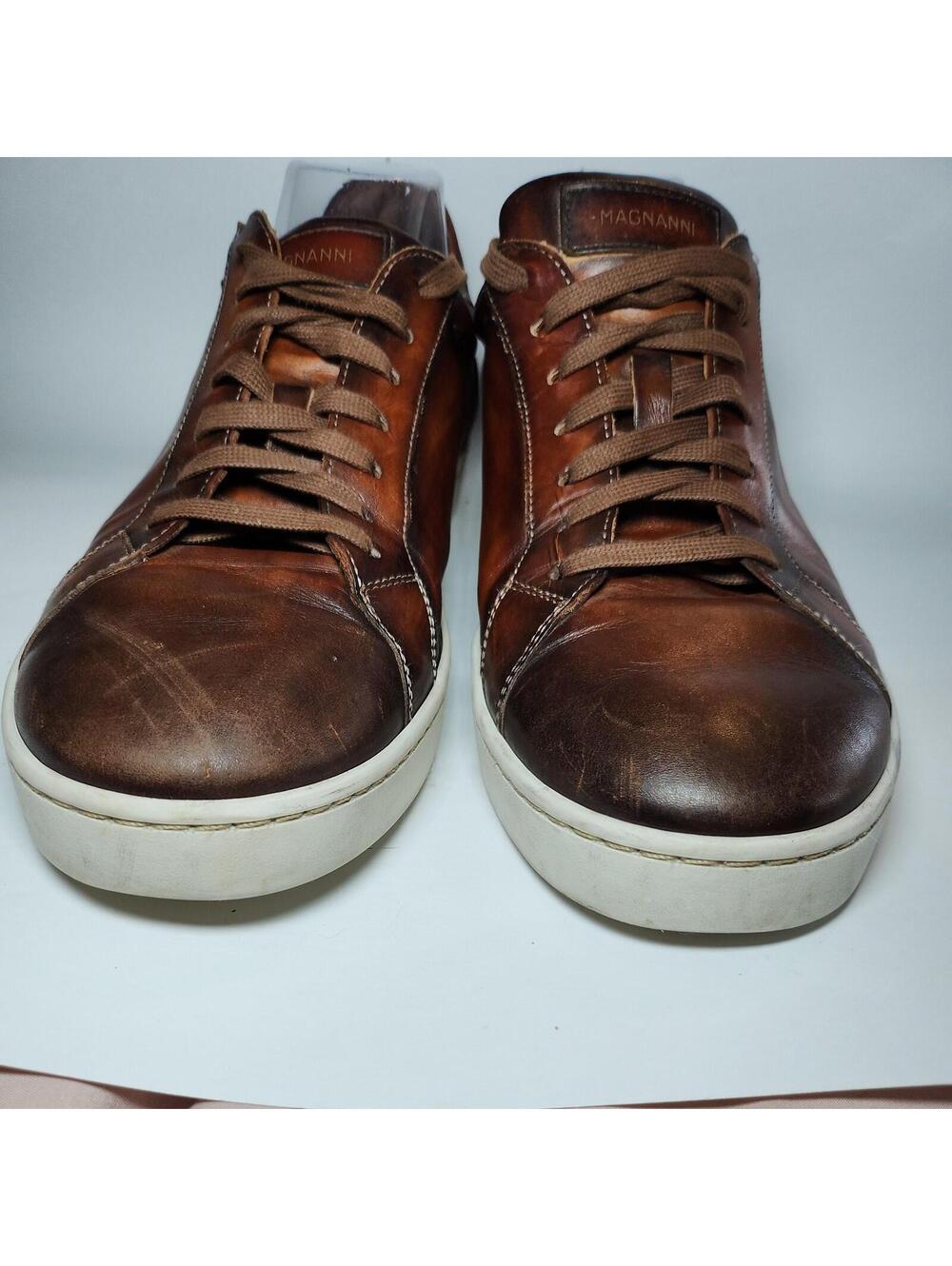 Magnanni Costa Lo Men’s Sneakers Red Burgundy Lace Up Leather Portugal Sz 10.5 - Picture 2 of 9